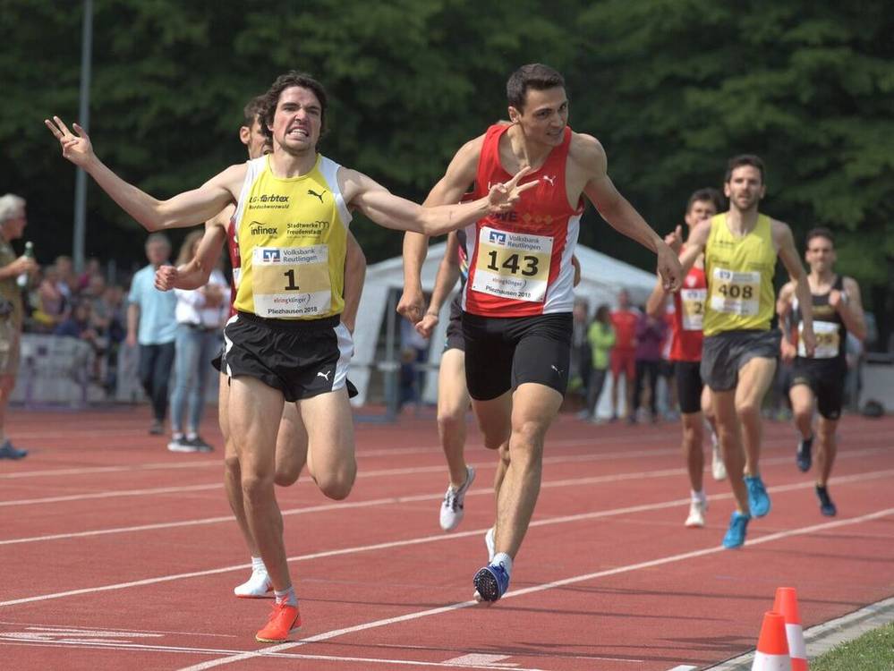 1000 Meter Sprintentscheidung beim Internationalen Läufermeeting Pliezhausen 2018.